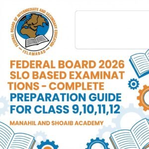 Federal Board 2026 SLO Based Examinations Preparation Guide for Class 9 to 12 - Manahil and Shoaib Academy.